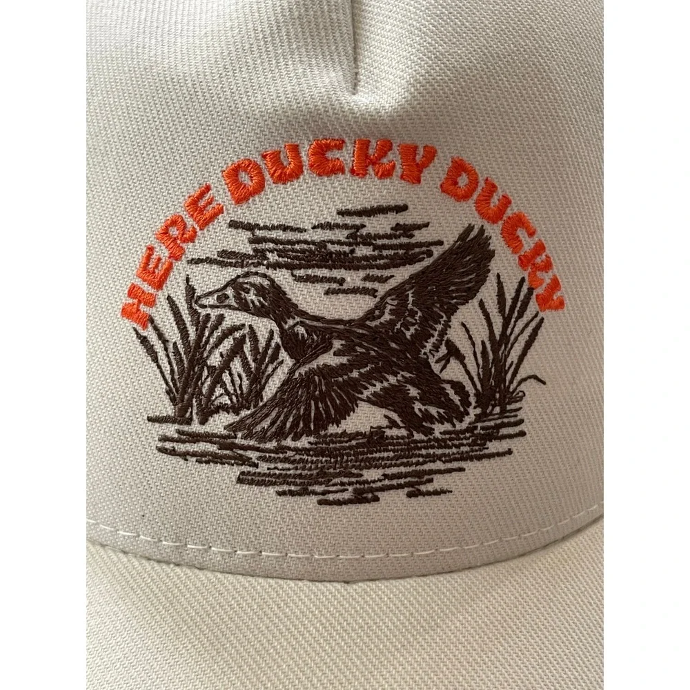 Outdoor Cap Youth One Size Hat Cream Brown Here Ducky Ducky Snapback Trucker